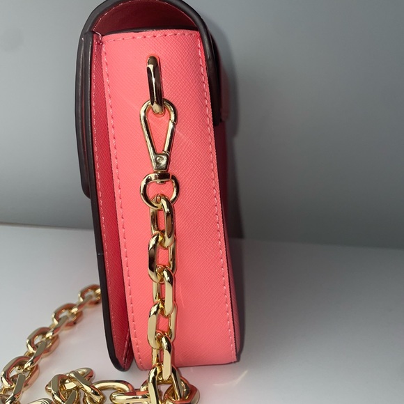 Michael Kors Carmen Medium Convertible Shoulder Bag Grapefruit - Picture 7 of 14